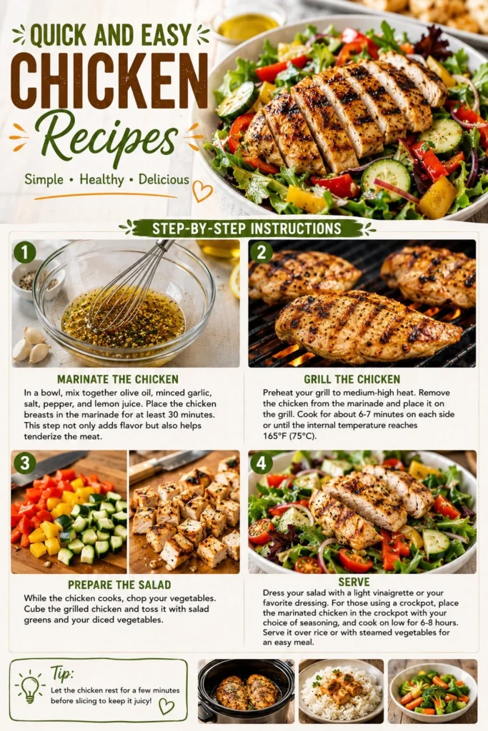 Quick and Easy Chicken Recipes for a delicious meal in no time.