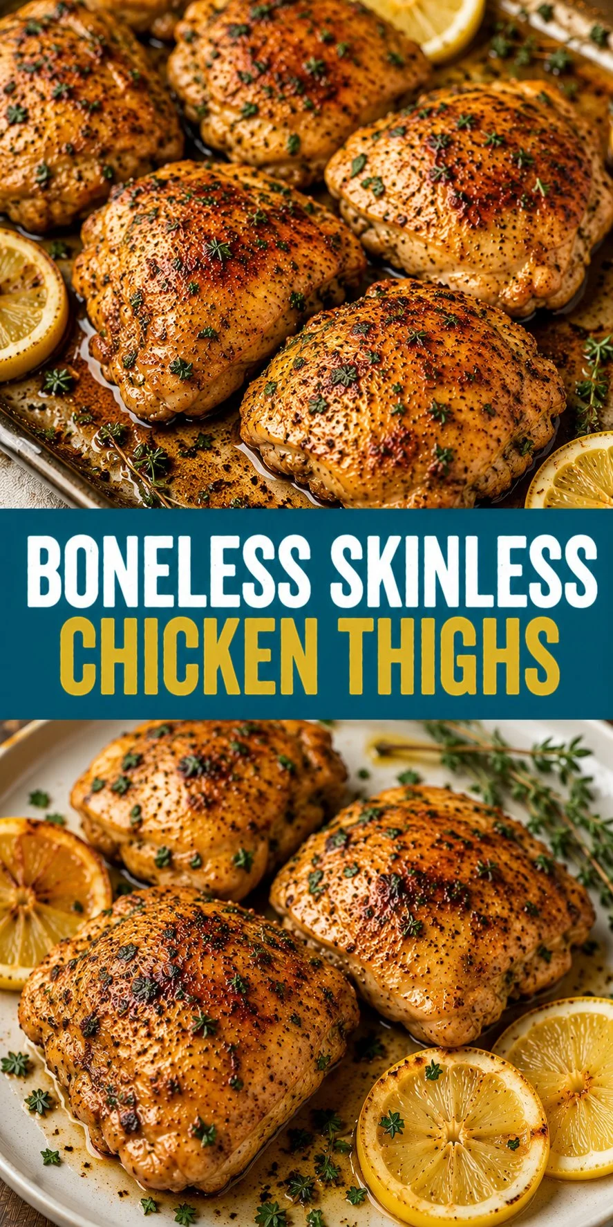 Boneless skinless chicken thighs ready for cooking and seasoning