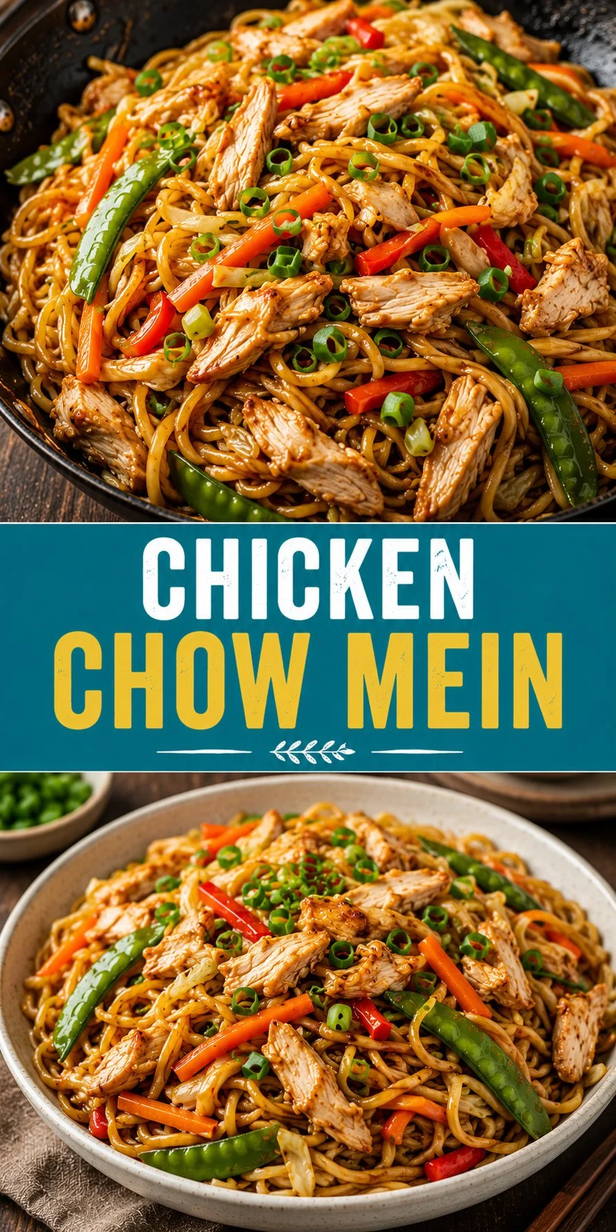 Delicious Chicken Chow Mein with tender chicken and fresh vegetables