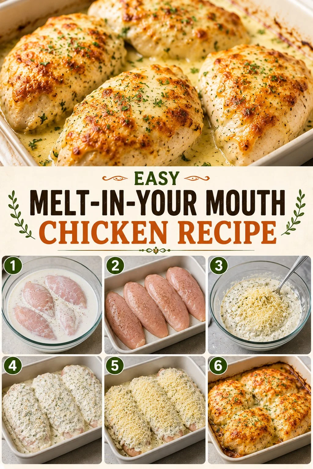 Juicy chicken breast served with a side of vegetables in an easy recipe.