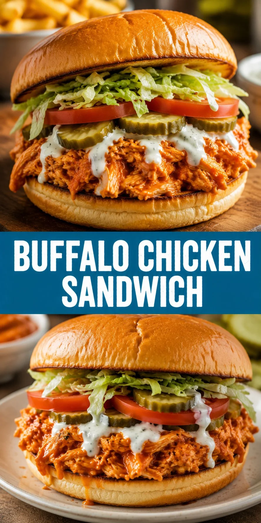 Delicious Buffalo Chicken Sandwich with fresh ingredients and spicy sauce