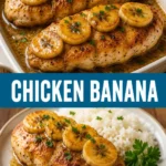 Delicious Chicken Banana dish featuring tender chicken and ripe bananas.
