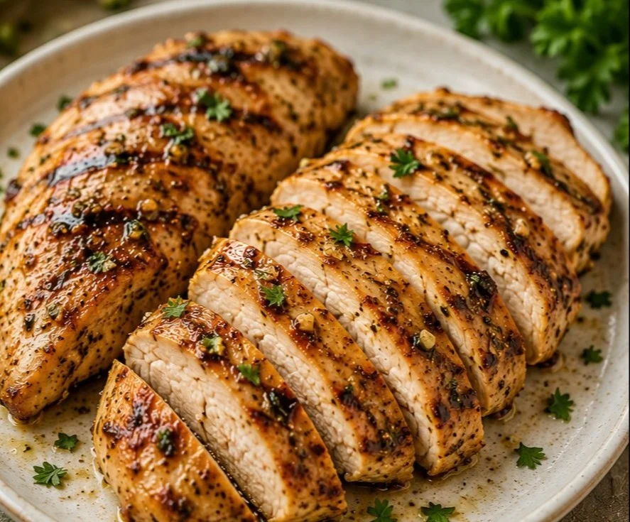 Marinated chicken breast ready for grilling or baking