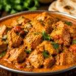 A flavorful plate of Chicken Masala with spices and herbs
