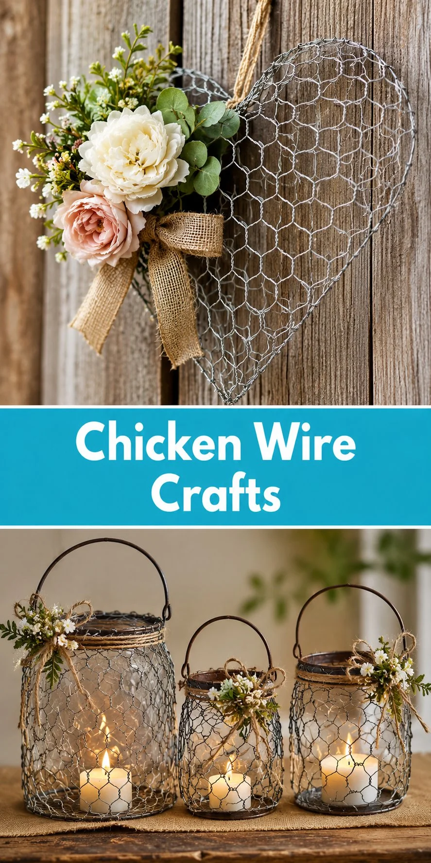 Creative chicken wire crafts for home decor and gardening projects