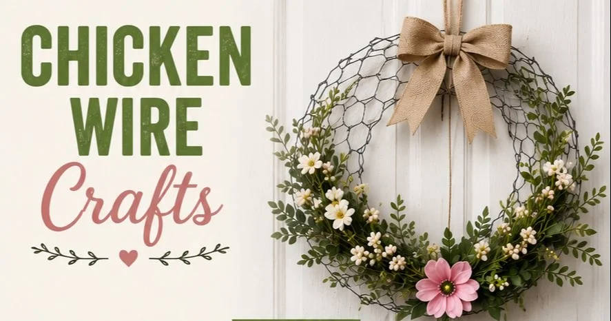Beautiful chicken wire crafts for home decor and DIY projects