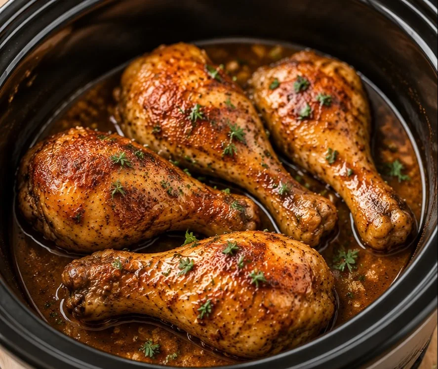 Crock Pot Chicken Legs recipe with tender chicken and rich flavors