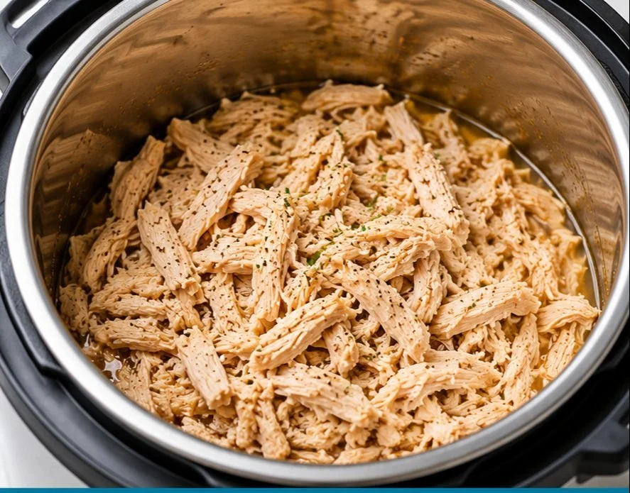Delicious shredded chicken prepared in an Instant Pot