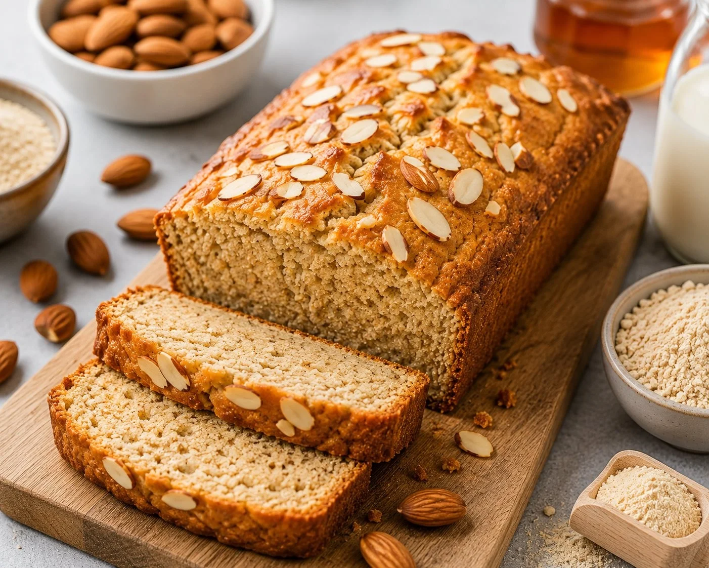 High protein almond flour recipe featuring nutritious ingredients for healthier baking.