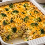 Delicious high protein low carb casserole dish ready to serve.