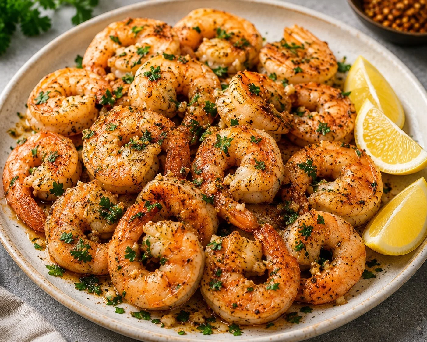 High protein low carb shrimp recipe with fresh ingredients