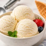 Homemade ice cream maker recipes with various flavors and toppings.
