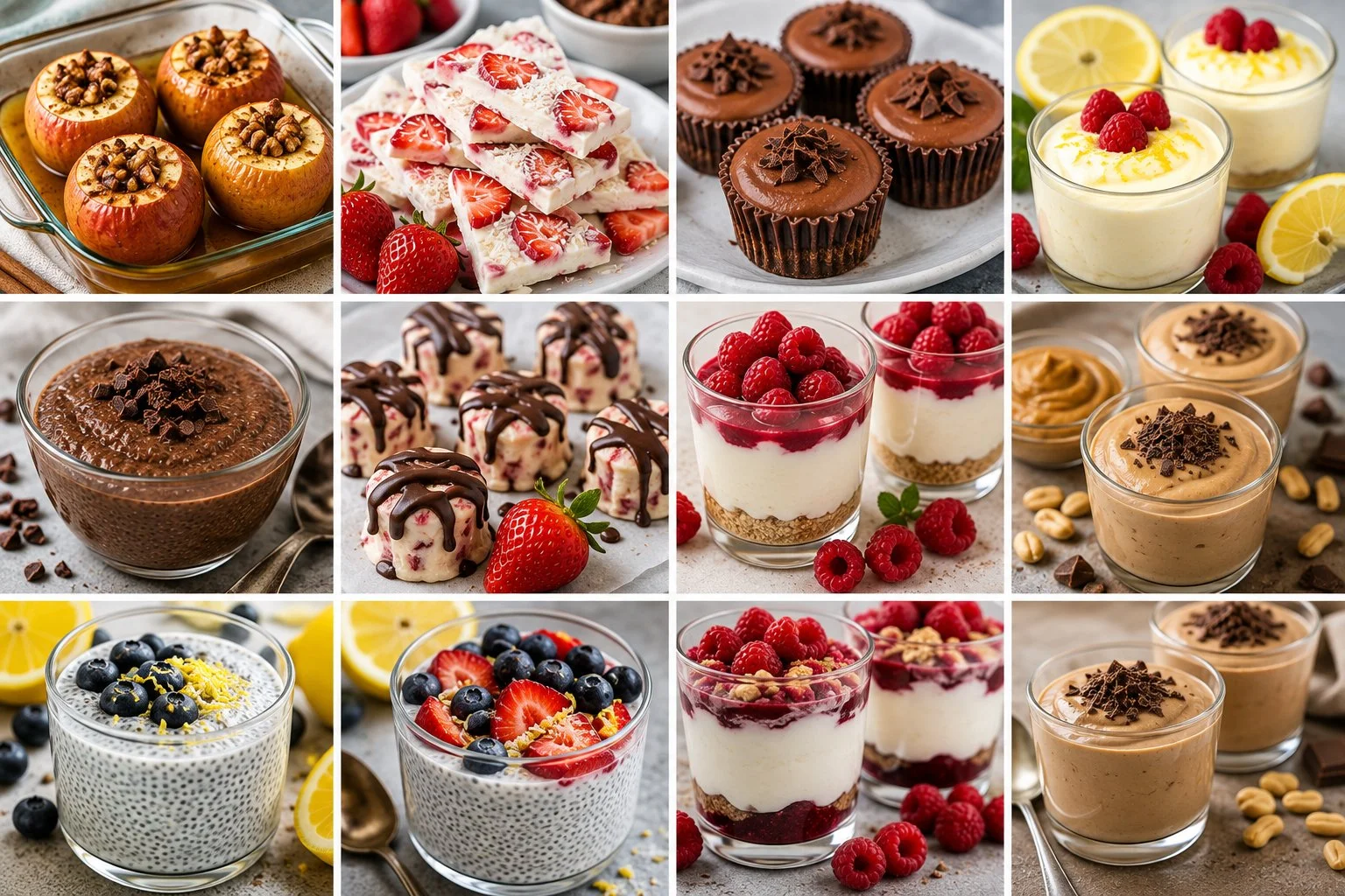 Tasty low calorie and carb desserts for guilt-free indulgence.