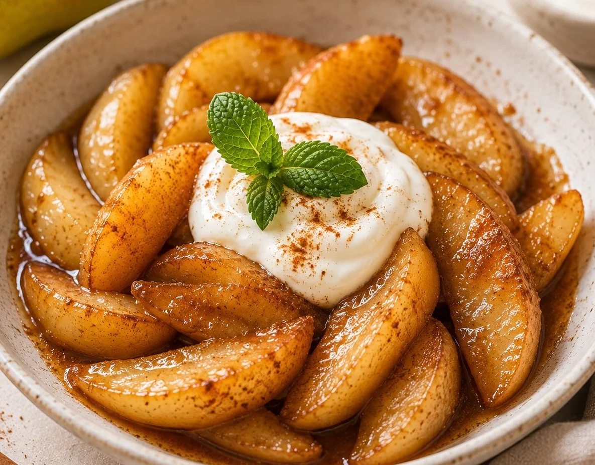 Delicious low calorie pear desserts for a healthy treat.