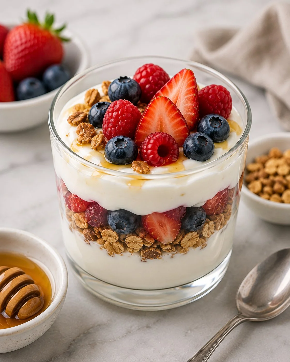 Delicious low calorie single serve desserts on a plate